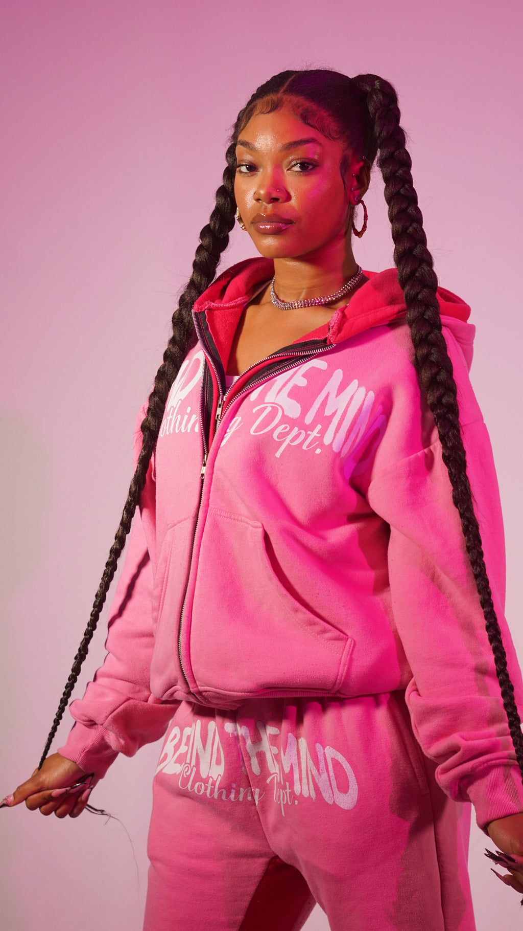 Pink "Love" Zip up Jacket