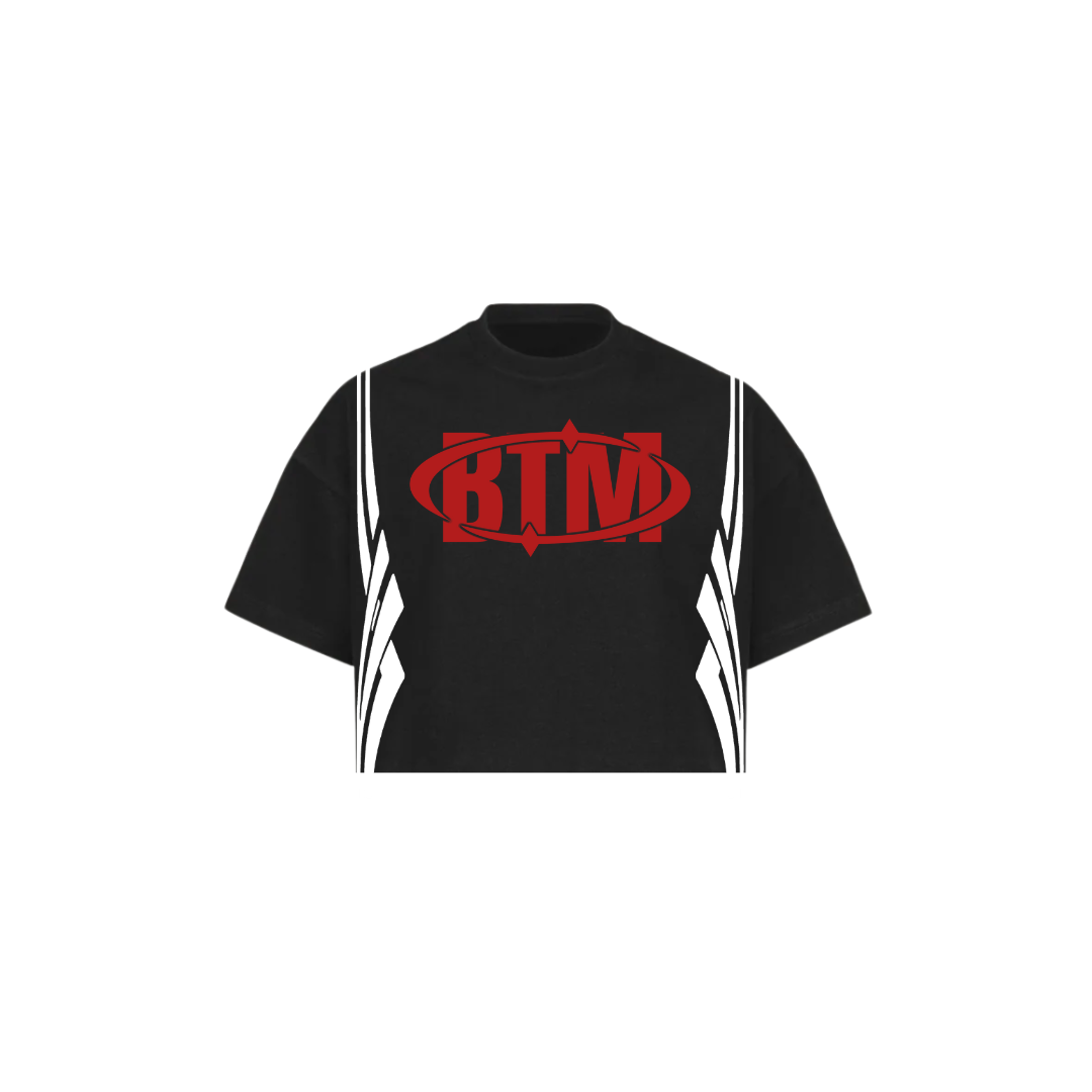 Red Racer Crop Tee