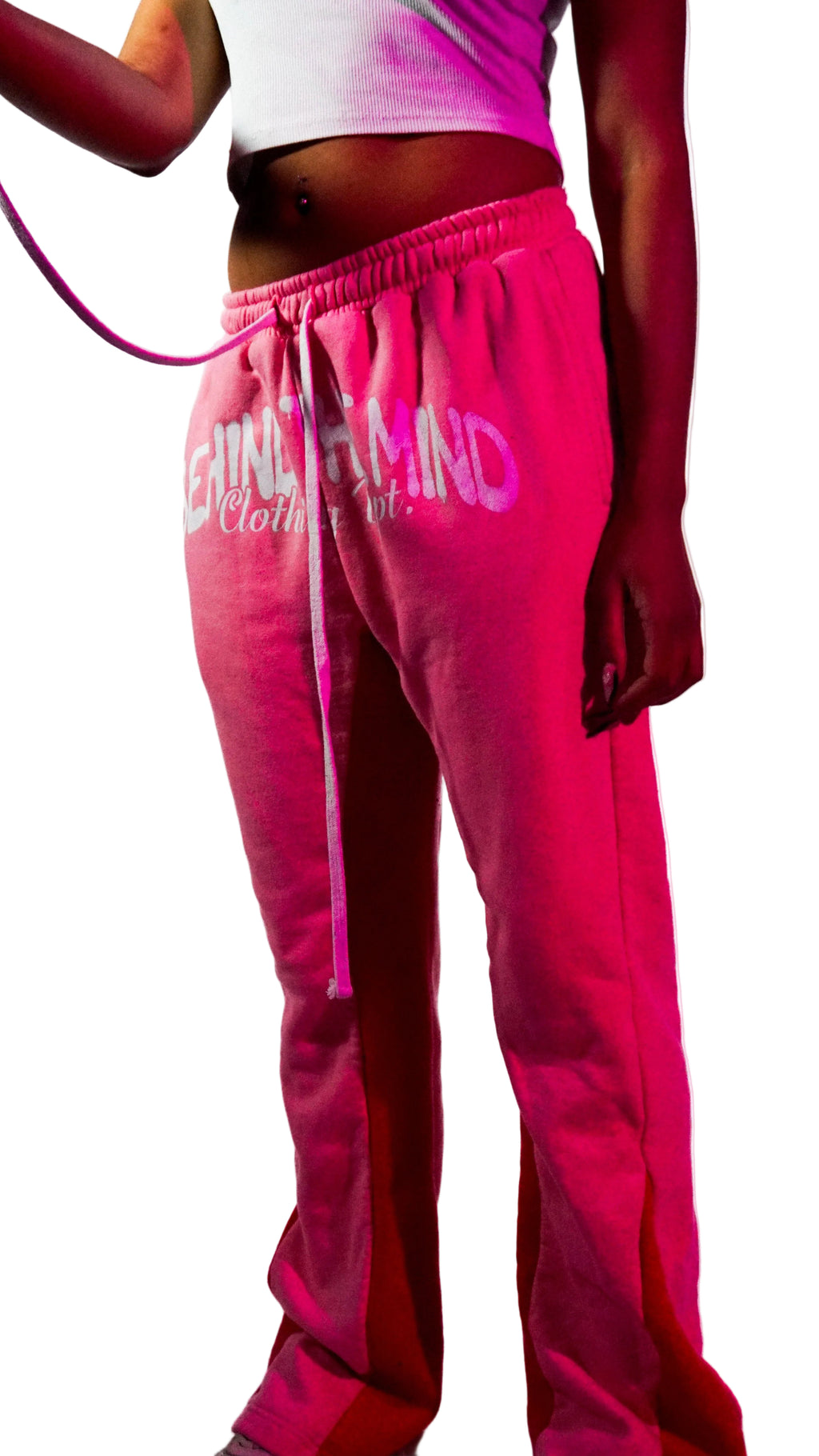 Pink "Love" Flare Sweatpants