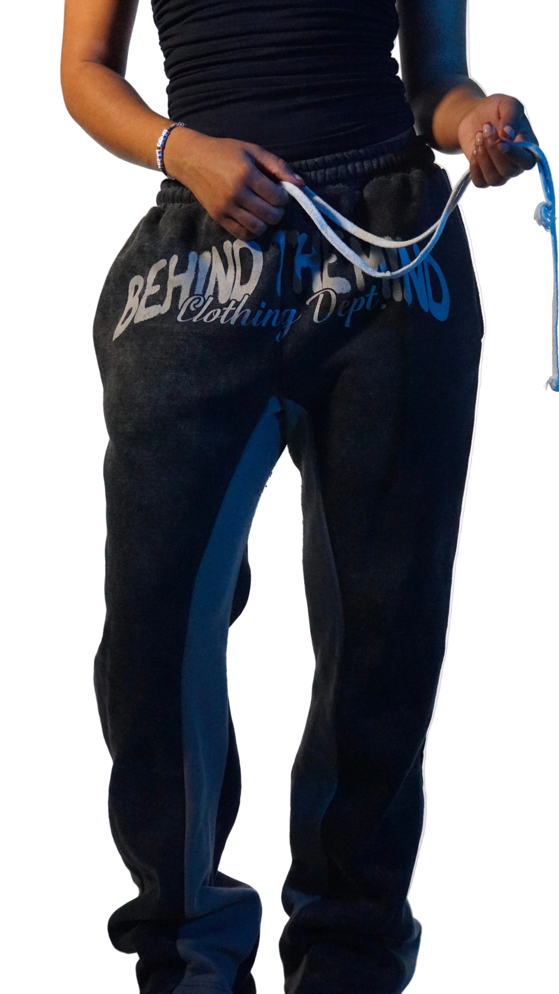 Black "Empowerment" Flare Sweatpants