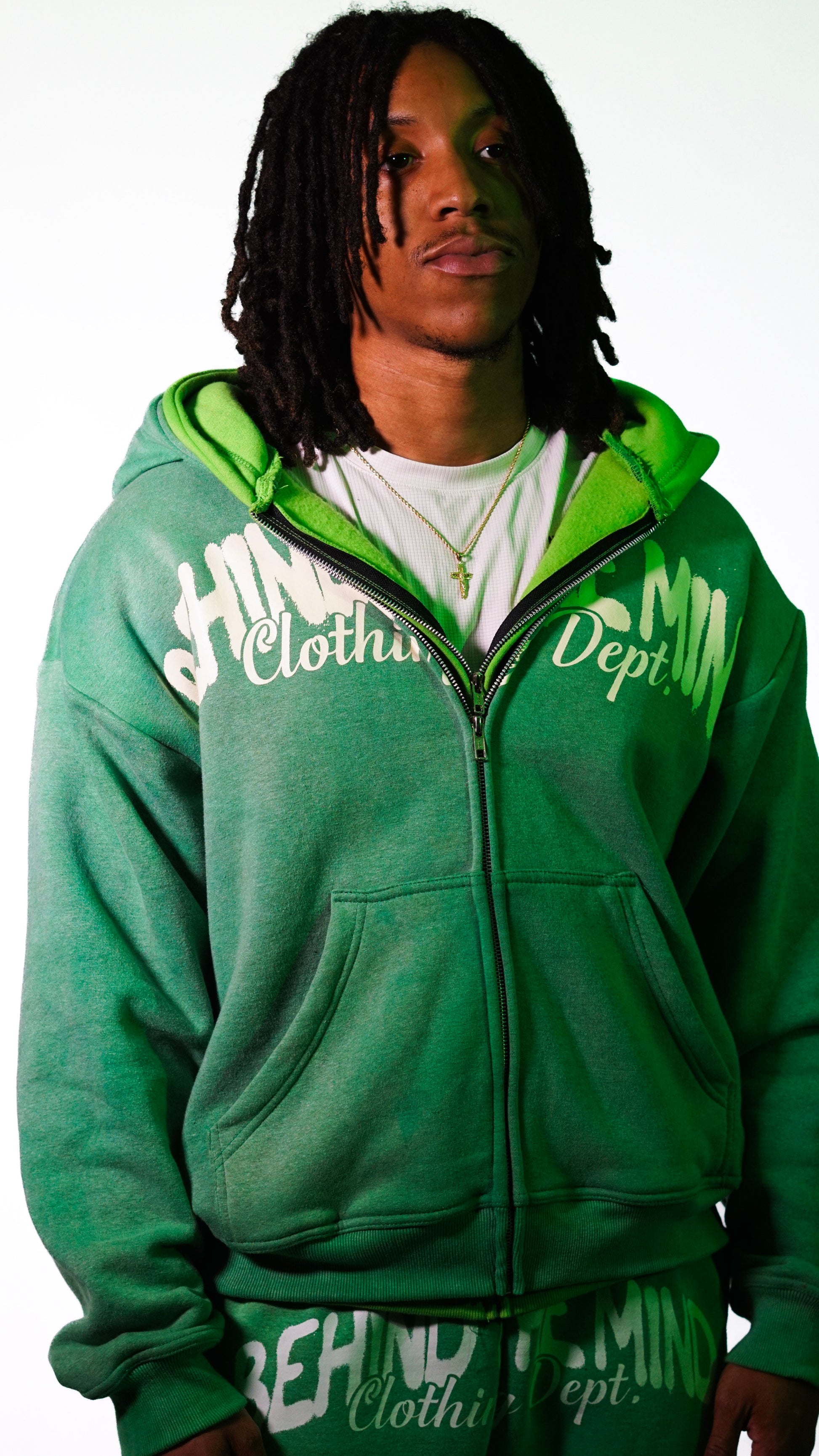 Green "Growth" Zip up Hoodie