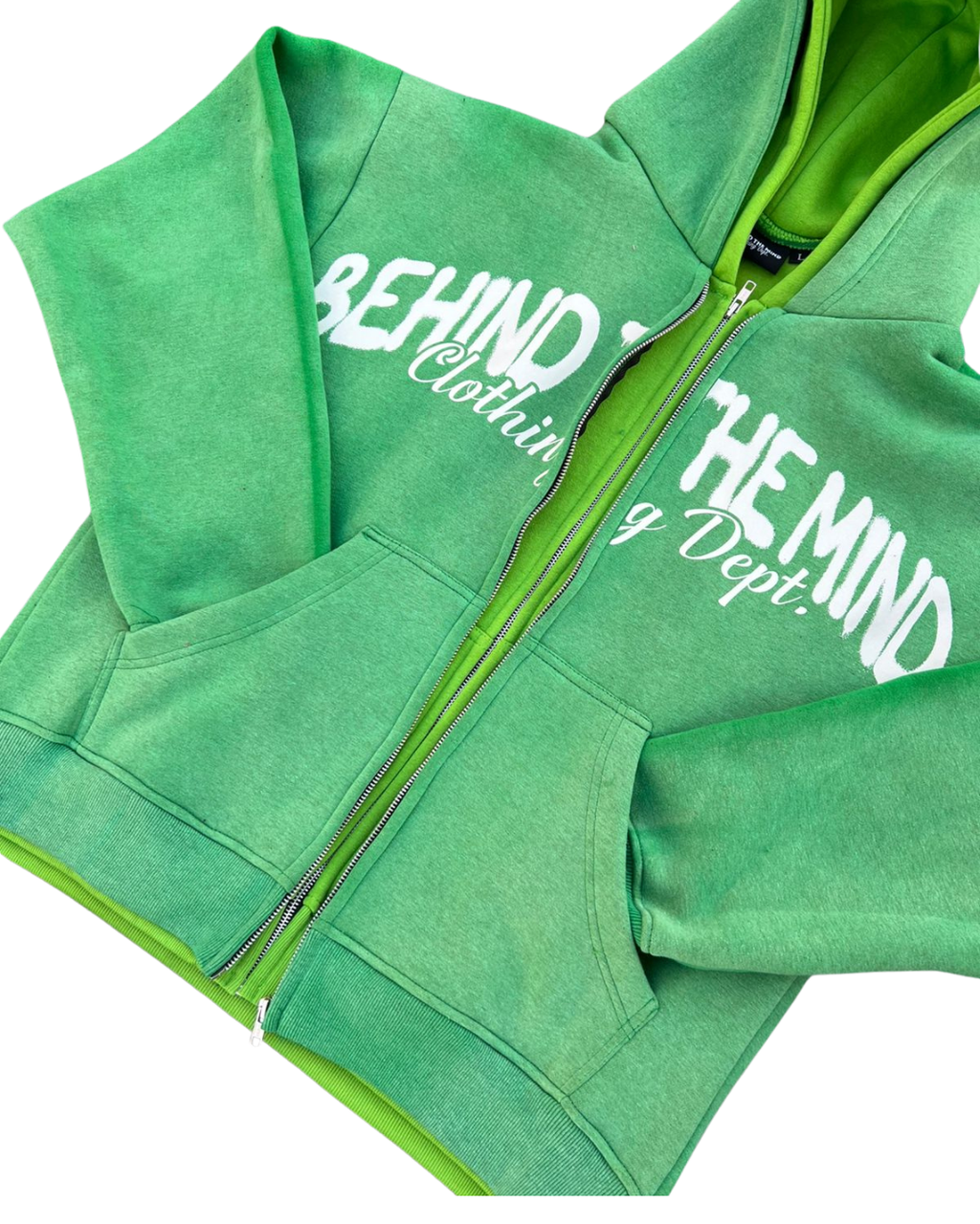 Green "Growth" Zip up Hoodie