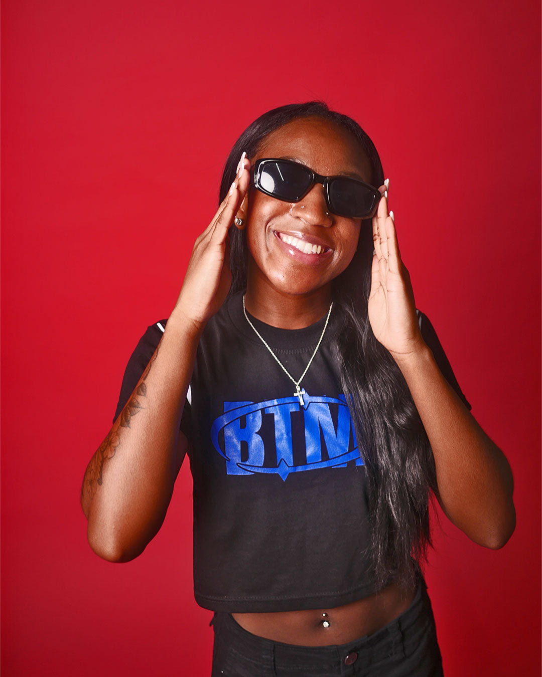Blue Racer Crop Tee